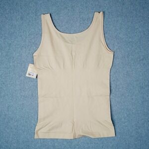 Essentials by Tummy Tank Women's Nude Seamless Shaping Tank Top 1X/2X